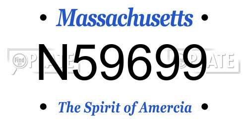 N59699 Massachusetts License Plate