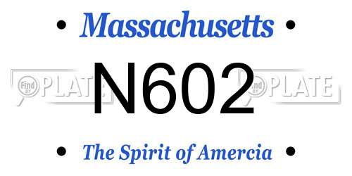 N602 Massachusetts License Plate