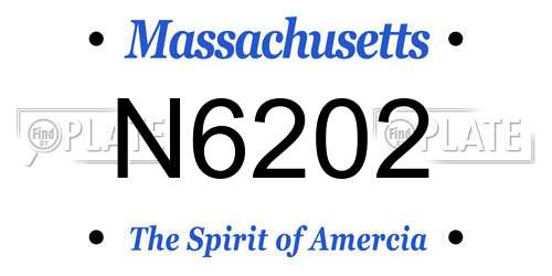 N6202 Massachusetts License Plate
