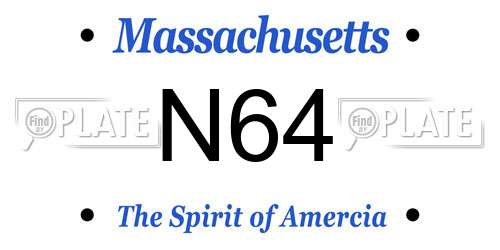 N64 Massachusetts License Plate