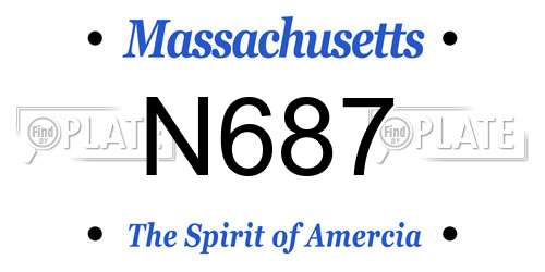 N687 Massachusetts License Plate