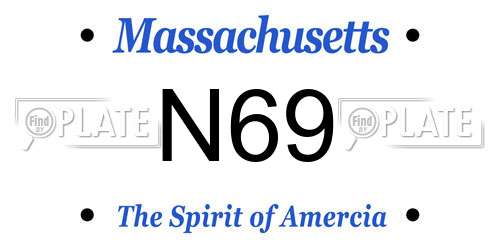 N69 Massachusetts License Plate
