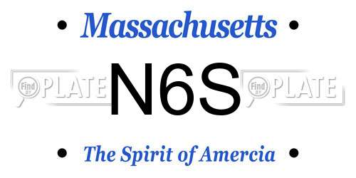 N6S Massachusetts License Plate