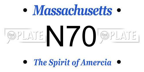 N70 Massachusetts License Plate