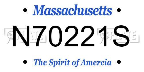 N70221S Massachusetts License Plate