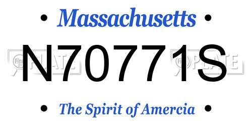 N70771S Massachusetts License Plate