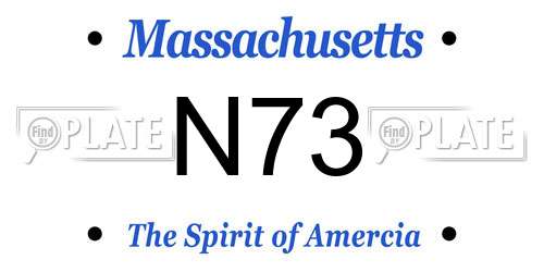 N73 Massachusetts License Plate
