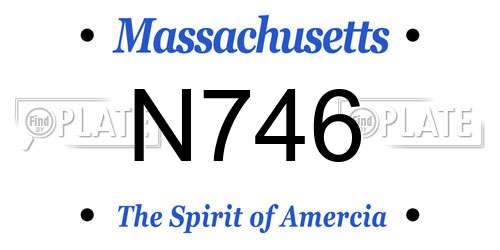 N746 Massachusetts License Plate