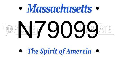 N79099 Massachusetts License Plate