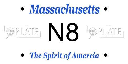 N8 Massachusetts License Plate