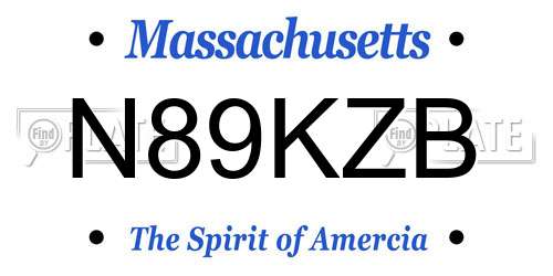 N89KZB Massachusetts License Plate