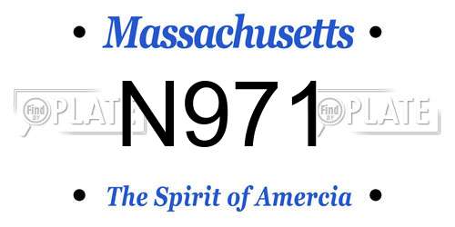 N971 Massachusetts License Plate