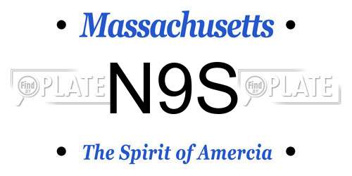 N9S Massachusetts License Plate