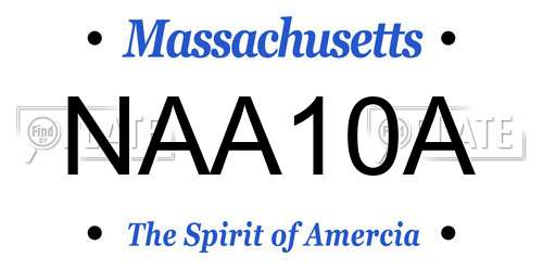NAA10A Massachusetts License Plate