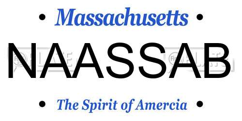 NAASSAB Massachusetts License Plate