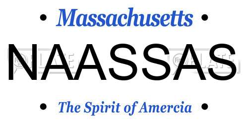 NAASSAS Massachusetts License Plate