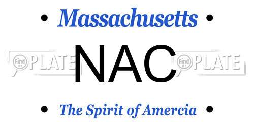 NAC Massachusetts License Plate