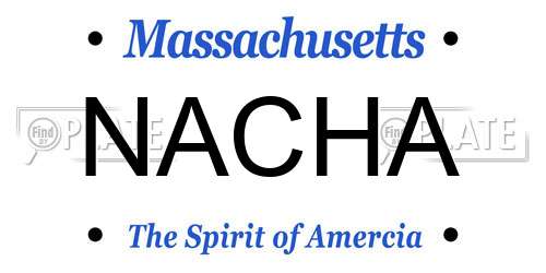 NACHA Massachusetts License Plate