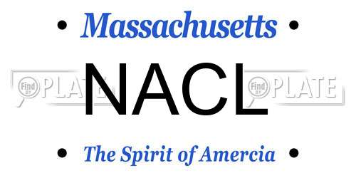 NACL Massachusetts License Plate