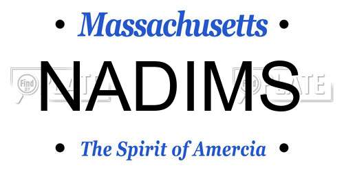 NADIMS Massachusetts License Plate