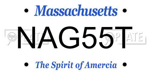 NAG55T Massachusetts License Plate