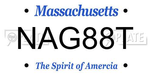 NAG88T Massachusetts License Plate
