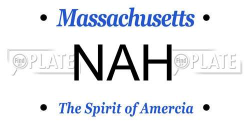 NAH Massachusetts License Plate