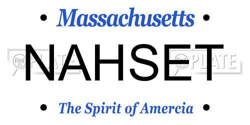NAHSET Massachusetts License Plate