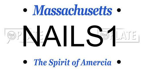 NAILS1 Massachusetts License Plate