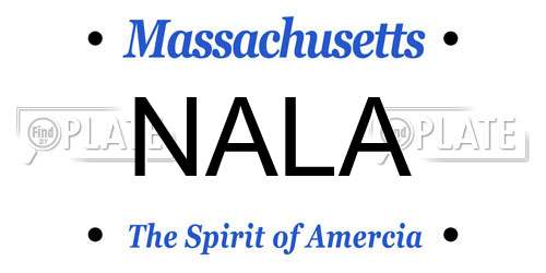 NALA Massachusetts License Plate