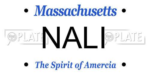 NALI Massachusetts License Plate
