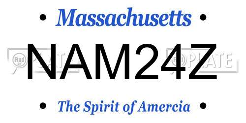 NAM24Z Massachusetts License Plate