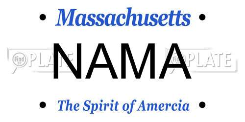NAMA Massachusetts License Plate
