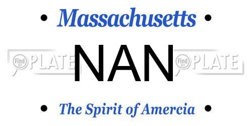 NAN Massachusetts License Plate