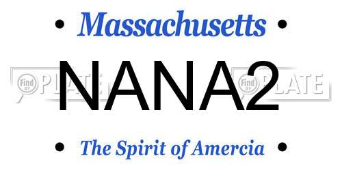 NANA2 Massachusetts License Plate