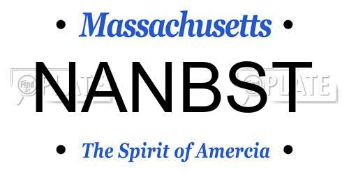 NANBST Massachusetts License Plate
