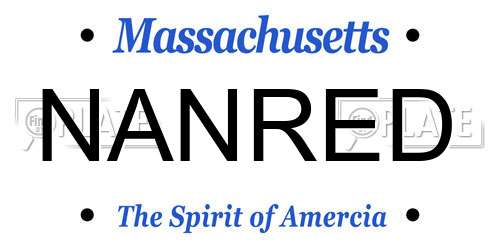 NANRED Massachusetts License Plate