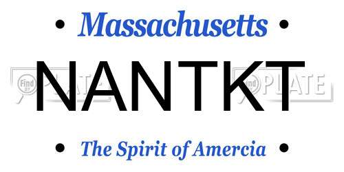 NANTKT Massachusetts License Plate