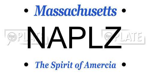 NAPLZ Massachusetts License Plate