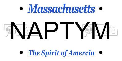 NAPTYM Massachusetts License Plate