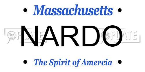 NARDO Massachusetts License Plate