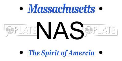 NAS Massachusetts License Plate