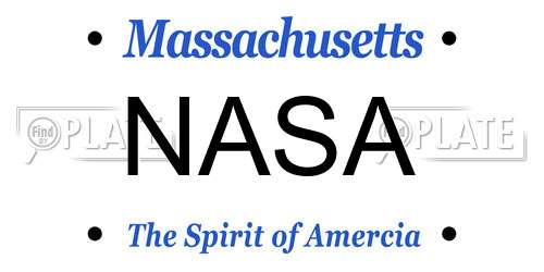 NASA Massachusetts License Plate