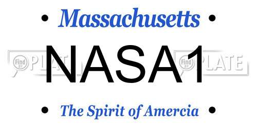 NASA1 Massachusetts License Plate