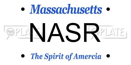 NASR Massachusetts License Plate
