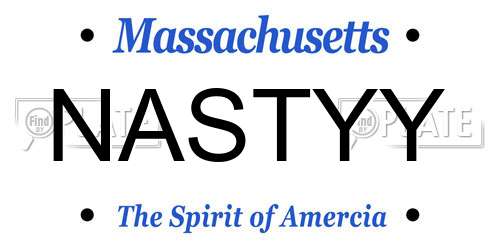 NASTYY Massachusetts License Plate
