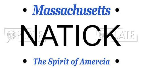 NATICK Massachusetts License Plate