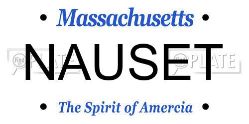 NAUSET Massachusetts License Plate