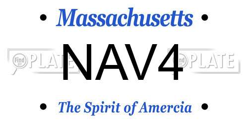 NAV4 Massachusetts License Plate