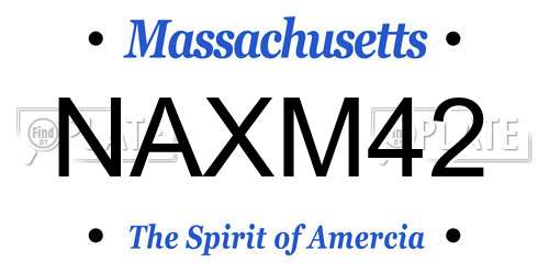 NAXM42 Massachusetts License Plate